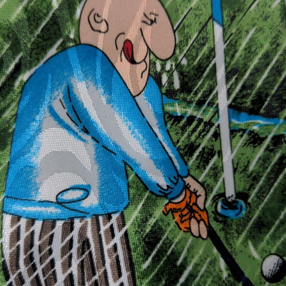 Fratello Funny Golfer Lighting Storm Rain Umbrella Novelty Necktie Item image 2