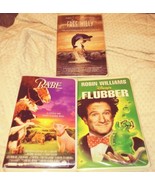 Lot of 3 Walt Disney VHS Tapes- FREE WILLY,BABE,ROBIN WILLIAMS FLUBBER - £2.31 GBP