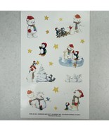Vintage Current Christmas Stickers 1 Sheet Holiday Norwood and Tux Bear ... - $4.08 CAD