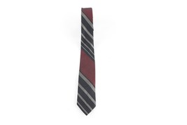 Vintage 60s 70s Rockabilly Distressed Striped Silk Skinny Neck Tie Dress Tie USA - £15.42 GBP