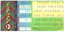 Eric Clapton Concert Ticket Stub Février 28 1983 Landover Maryland - $44.54