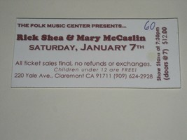 Mary McCaslin Concert Ticket Folk Music Center Claremont California - $14.99