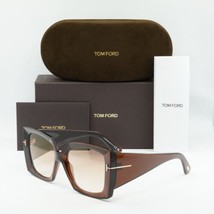 TOM FORD FT0921 48G Dark Brown/Mirrored Brown 54-18-140 Sunglasses New Authentic - $202.50