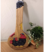 Wooden Paddle, Country Chickens, Cutting board, Whimsy Chicken Art, Cute... - $1,053.93 MXN