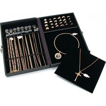 Black Jewelry Designs Premier Display Case Travel Storage 12 1/8&quot; x 8 1/2&quot; - £30.18 GBP