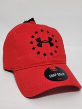 Under Armour Freedom Snapback Cap Apple Red and Black Stars Adjustable NWT - £15.85 GBP