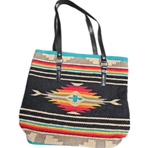 Southwestern Tote Bag Black, Cream Orange, Turquoise NEW - $49.99