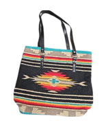 Southwestern Tote Bag Black, Cream Orange, Turquoise NEW - $49.99