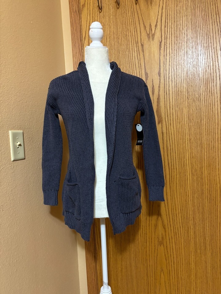 A.N.A  open front XS color is grayish-black Long Sleeve w/2 front pocket... - $24.50