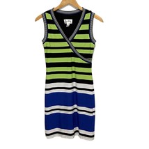 Joseph Ribkoff Dress Womens 6 Sleeveless Stretch Ribbed Shift Multi-Color Stripe - £19.82 GBP
