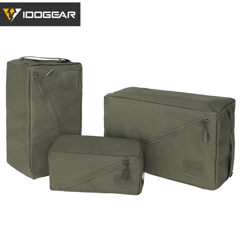 IDOGEAR Tactical Accessory Pouch 3PCS Zipper EDC Pouch Tool Camping Storage Bag - £39.86 GBP+