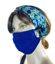 Blue Diamond - Designer Face Mask Head Band  - $17.95+