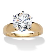 PalmBeach Jewelry 3.50 TCW Cubic Zirconia 10k Gold Solitaire Engagement ... - £250.91 GBP