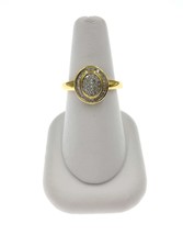 Baguette Diamond Ring Oval Gold over 925 Sterling Silver - £113.95 GBP