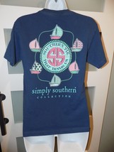 Simply Southern &quot;Southern Tie That BInds Us” Dark Blue SS T-Shirt Size S EUC - £14.33 GBP