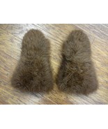 (AK-MITT-4) real genuine Bison buffalo hide fur mittens XL lined + leath... - $518.91