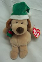 Ty Jingle Beanies Mini Slushes Holiday Dog Ornament 5" Stuffed Animal 2006 New - $14.85