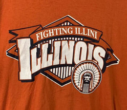 Vintage Illinois Illini T Shirt Russell Athletic Single Stitch USA 80s 90s Large - $24.99