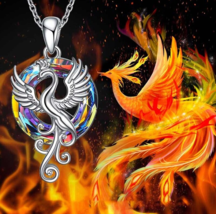 Fire Bird Phoenix Stainless Steel Necklace - £8.01 GBP