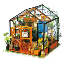 Robotime DIY Doll House With Furniture Children Green Miniature Dollhouse Wooden - £80.46 GBP+