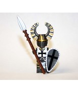 Minifigure Teutonic Knight with Spear Deluxe Castle soldier Custom Toy - £4.02 GBP