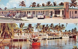 Miami Beach Florida~Seacourt MOTEL-COLLINS AVENUE-FACING OCEAN-POSTCARD 1956 Pmk - £6.98 GBP