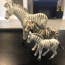 Vintage Andrea by Sadek Porcelain ZEBRA and her 2 BABIES Figurines RARE - £19.84 GBP