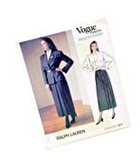 Vogue 1477 Sewing Pattern Ralph Lauren Jacket Skirt Blouse Uncut Misses ... - £15.57 GBP
