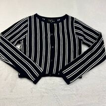 Coco Deal Sweater Women 2 Blue White Striped Cardigan Button Down Long S... - €7,24 EUR