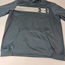 Under Armour Coldgear Hoodie Gray Pullover Sweatshirt Men's Small Loose Size XL image 10