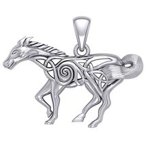 Jewelry Trends Trinity Horse Celtic Knot Sterling Silver Pendant - £56.94 GBP