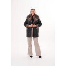 Vinci The Avalon Shearling Black Leather Women Jacket image 3