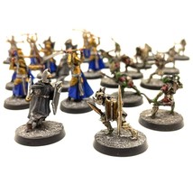 Games Workshop Warriors of Middle-Earth 24 Painted Miniatures Goblins Elves - £163.27 GBP