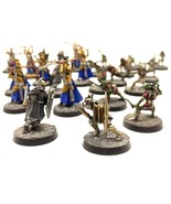 Games Workshop Warriors of Middle-Earth 24 Painted Miniatures Goblins Elves - £161.98 GBP