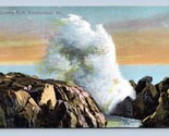 Waves Crashing Spouting Rock Kennebunkport Maine ME UNP DB Postcard N3 - £3.12 GBP