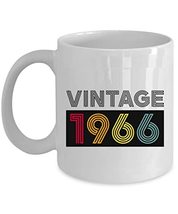 Vintage 1966 Colorful Coffee Mug 11oz Ceramic Gift For Women, Men 56 Years Old W - £13.37 GBP