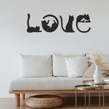 India at your Doorstep Handcrafted Cats Spell Love Wall Art - Ideal Wall Decor f - $57.82