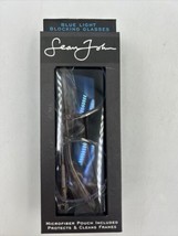 Sean John Blue Light Lenox Blocking Glasses Eyewear Power +0.00 New In Box - $11.30