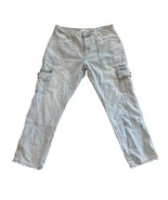 KanCan Womens Light Wash Cargo Jeans With Frayed Hem &amp; Pockets Size W11 29 - $21.72