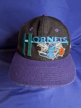 Vintage 90s Charlotte Hornets Snapback Hat One Size NBA Basketball Purpl... - £34.36 GBP
