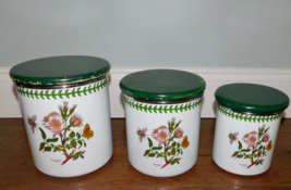 Portmeirion Botanic Garden Canister LOT 3 Rosa Canina Metal Porcelain DC... - £19.76 GBP