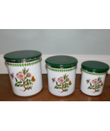 Portmeirion Botanic Garden Canister LOT 3 Rosa Canina Metal Porcelain DC... - $24.74