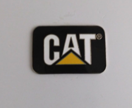 CAT Emblem Logo Small Dog Tag Style 1.18&quot; x 1.75&quot; Metal Sign - $8.25