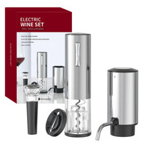 Electric Wine Set, Stainless Steel Rechargeable Wine Opener, Aerator, Po... - £82.03 GBP