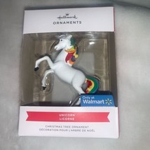 Hallmark Walmart Exclusive Rainbow Unicorn Christmas Tree Holiday Ornament 2022 - £14.35 GBP