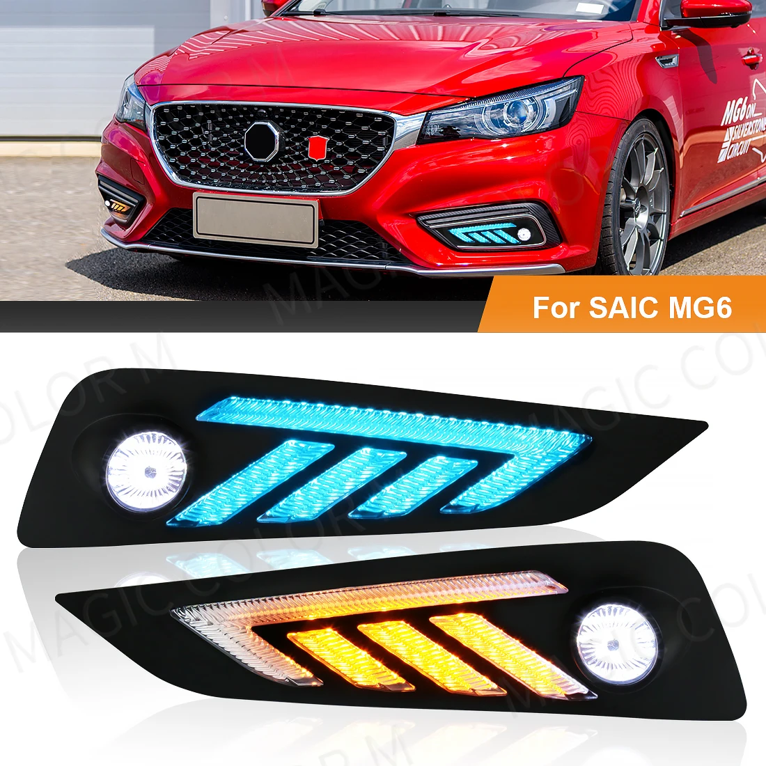 LED Daytime Running Lights For MG MG6 2021 2022 Morris Garages DRL Fog Lamps - £58.72 GBP