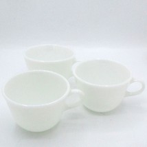 Vintage Pyrex Plain White Milk Glass Coffee Cups Tea Cups 1950’s – Set of 3 - $185.83 MXN
