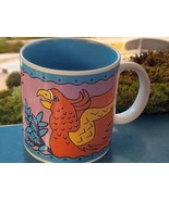 Coffee Tea Mug Vtg San Diego Zoo Cockatoo Vibrant Design 3.5&quot; Ceramic Mu... - $26.39