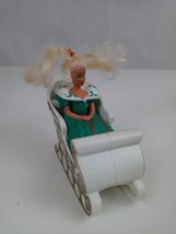 1995 McDonalds Happy Meal Toy Mattel Holiday Barbie In Christmas Sleigh  - £4.34 GBP