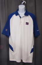 Reebok NFL New York Giants Polo Shirt White/Blue Men&#39;s Size XL - £13.15 GBP